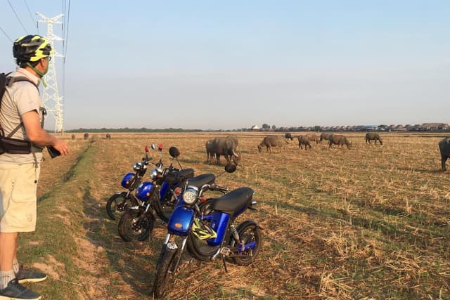Krong Siem Reap Tour Passeio de E-Bike pelo campo